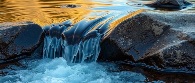 Съемка воды течение и отражения