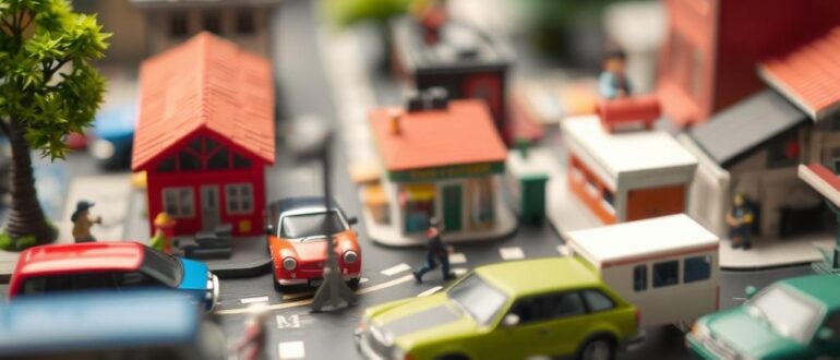 Тилт шифт эффект игрушечного мира